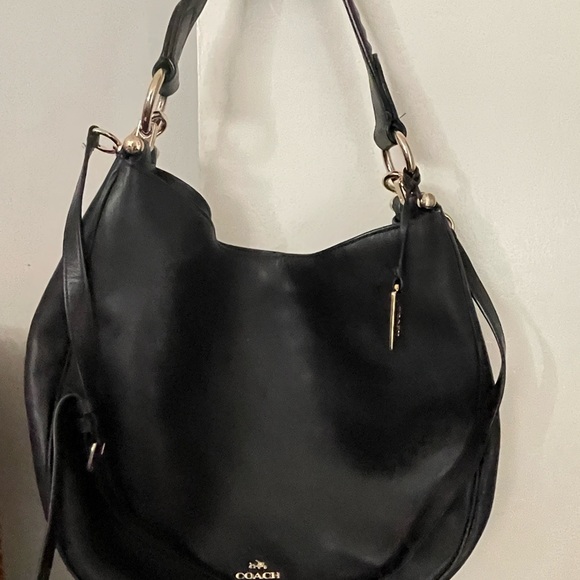 Coach 36026 Nomad Hobo In Glovetan Leather Navy Blue Bag - Picture 2 of 5